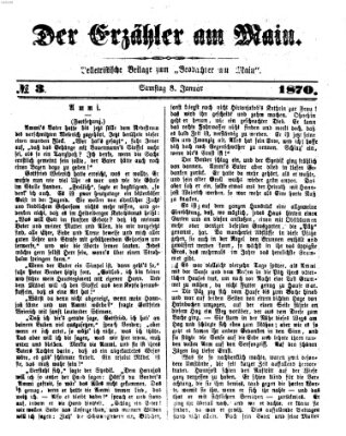 Der Erzähler am Main (Beobachter am Main und Aschaffenburger Anzeiger) Samstag 8. Januar 1870