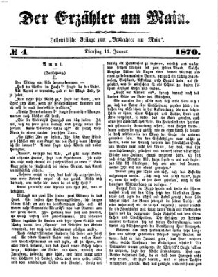 Der Erzähler am Main (Beobachter am Main und Aschaffenburger Anzeiger) Dienstag 11. Januar 1870