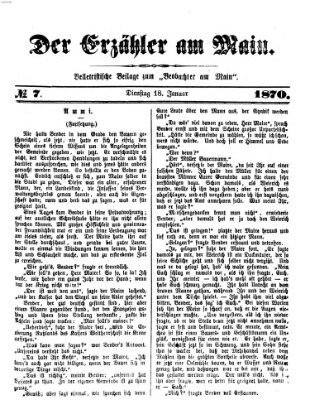 Der Erzähler am Main (Beobachter am Main und Aschaffenburger Anzeiger) Dienstag 18. Januar 1870