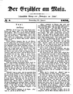 Der Erzähler am Main (Beobachter am Main und Aschaffenburger Anzeiger) Donnerstag 20. Januar 1870