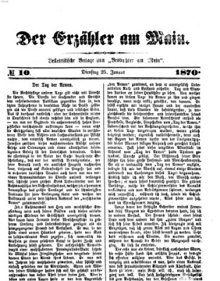 Der Erzähler am Main (Beobachter am Main und Aschaffenburger Anzeiger) Dienstag 25. Januar 1870