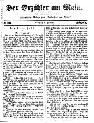 Der Erzähler am Main (Beobachter am Main und Aschaffenburger Anzeiger) Dienstag 8. Februar 1870