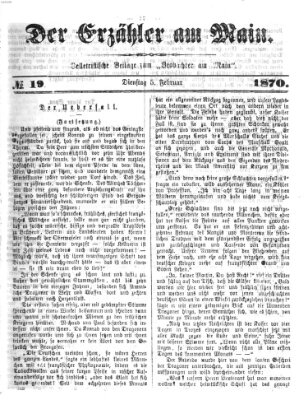 Der Erzähler am Main (Beobachter am Main und Aschaffenburger Anzeiger) Samstag 5. Februar 1870