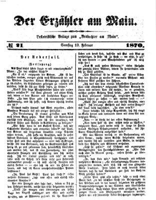 Der Erzähler am Main (Beobachter am Main und Aschaffenburger Anzeiger) Samstag 19. Februar 1870