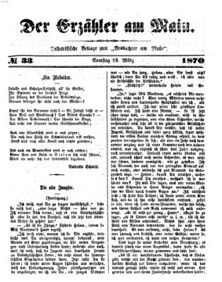 Der Erzähler am Main (Beobachter am Main und Aschaffenburger Anzeiger) Samstag 19. März 1870