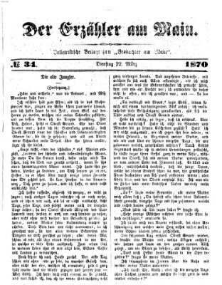 Der Erzähler am Main (Beobachter am Main und Aschaffenburger Anzeiger) Dienstag 22. März 1870