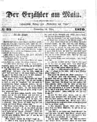 Der Erzähler am Main (Beobachter am Main und Aschaffenburger Anzeiger) Donnerstag 24. März 1870