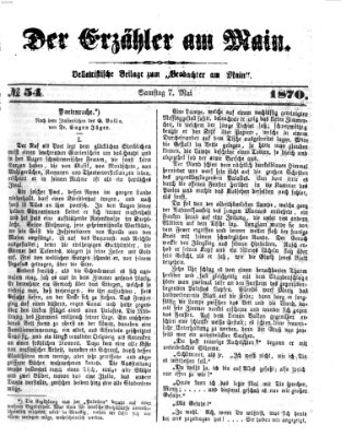 Der Erzähler am Main (Beobachter am Main und Aschaffenburger Anzeiger) Samstag 7. Mai 1870