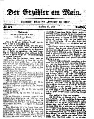 Der Erzähler am Main (Beobachter am Main und Aschaffenburger Anzeiger) Samstag 14. Mai 1870