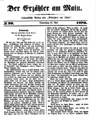 Der Erzähler am Main (Beobachter am Main und Aschaffenburger Anzeiger) Donnerstag 19. Mai 1870