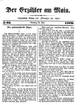 Der Erzähler am Main (Beobachter am Main und Aschaffenburger Anzeiger) Samstag 28. Mai 1870