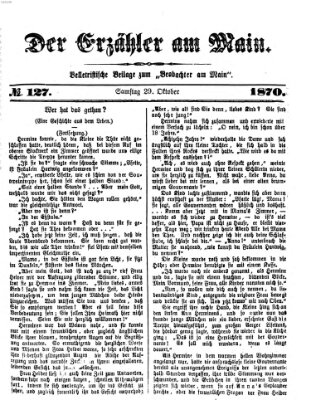 Der Erzähler am Main (Beobachter am Main und Aschaffenburger Anzeiger) Samstag 29. Oktober 1870