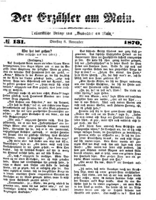 Der Erzähler am Main (Beobachter am Main und Aschaffenburger Anzeiger) Dienstag 8. November 1870