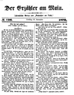 Der Erzähler am Main (Beobachter am Main und Aschaffenburger Anzeiger) Samstag 19. November 1870