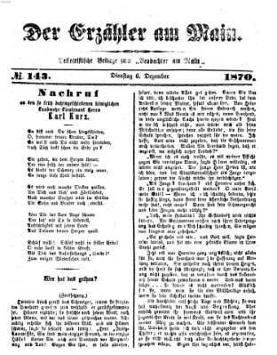 Der Erzähler am Main (Beobachter am Main und Aschaffenburger Anzeiger) Dienstag 6. Dezember 1870