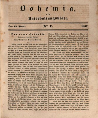 Bohemia Sonntag 15. Januar 1837