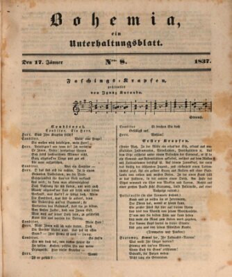 Bohemia Dienstag 17. Januar 1837