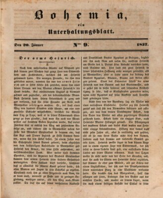 Bohemia Freitag 20. Januar 1837