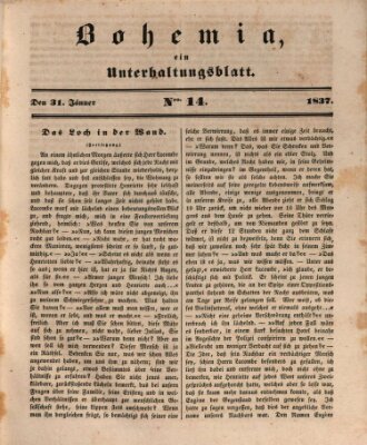 Bohemia Dienstag 31. Januar 1837