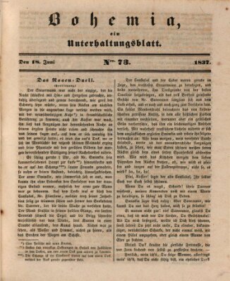 Bohemia Sonntag 18. Juni 1837