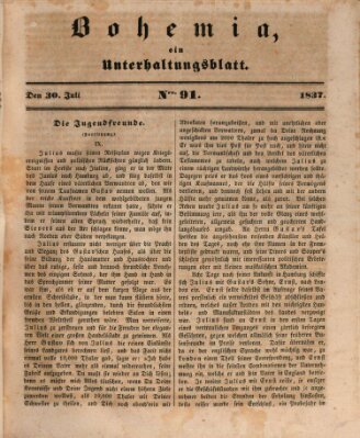 Bohemia Sonntag 30. Juli 1837