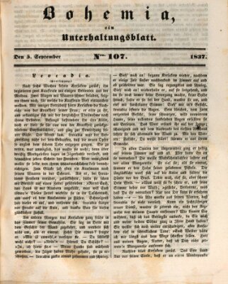 Bohemia Dienstag 5. September 1837