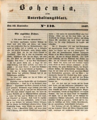 Bohemia Dienstag 12. September 1837