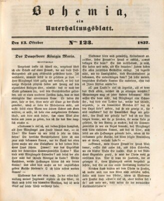 Bohemia Freitag 13. Oktober 1837