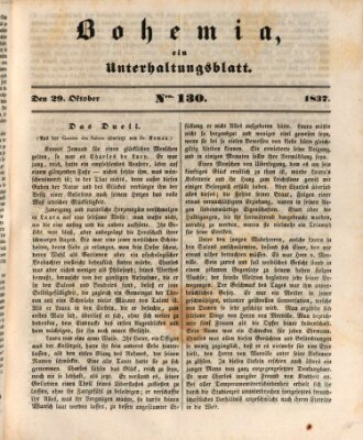 Bohemia Sonntag 29. Oktober 1837