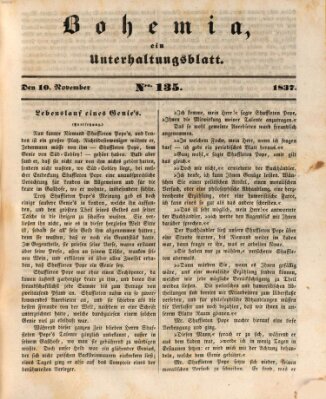 Bohemia Freitag 10. November 1837