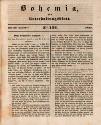 Bohemia Freitag 22. Dezember 1837