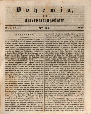 Bohemia Sonntag 4. Februar 1838