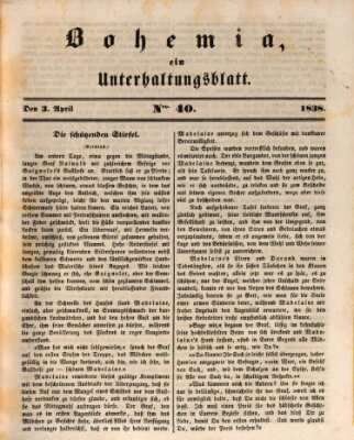 Bohemia Dienstag 3. April 1838