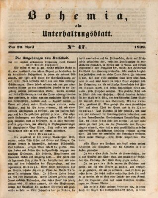 Bohemia Freitag 20. April 1838