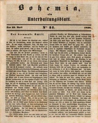 Bohemia Sonntag 29. April 1838