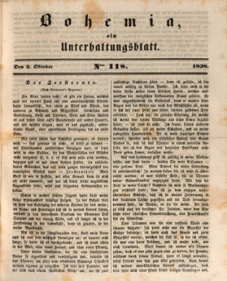 Bohemia Dienstag 2. Oktober 1838