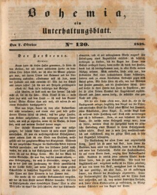 Bohemia Sonntag 7. Oktober 1838