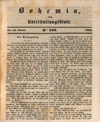 Bohemia Freitag 12. Oktober 1838