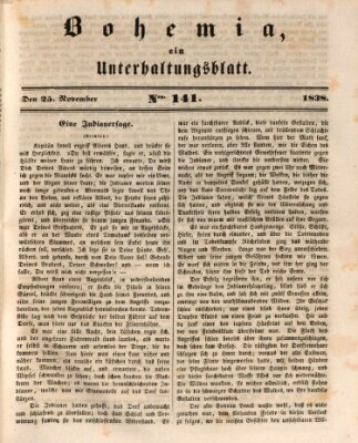 Bohemia Sonntag 25. November 1838