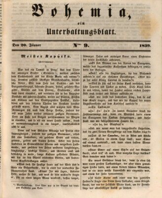 Bohemia Sonntag 20. Januar 1839