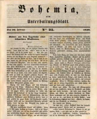 Bohemia Dienstag 26. Februar 1839