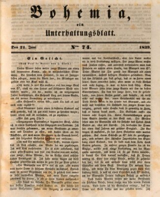 Bohemia Freitag 21. Juni 1839