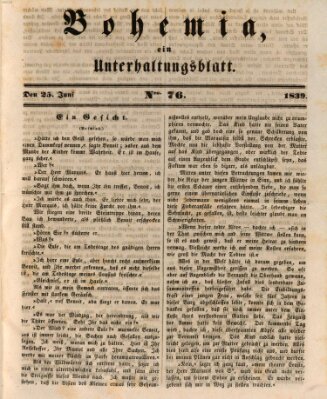 Bohemia Dienstag 25. Juni 1839