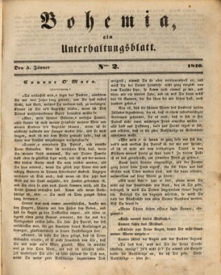 Bohemia Sonntag 5. Januar 1840