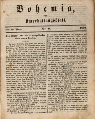 Bohemia Sonntag 19. Januar 1840