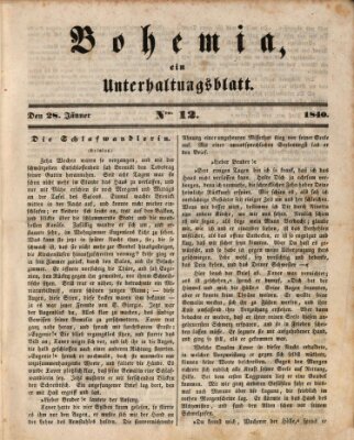 Bohemia Dienstag 28. Januar 1840