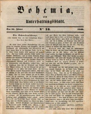 Bohemia Freitag 31. Januar 1840