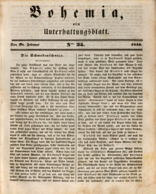 Bohemia Freitag 28. Februar 1840