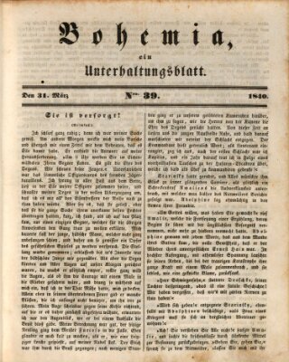 Bohemia Dienstag 31. März 1840