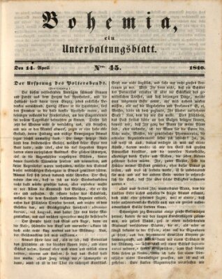 Bohemia Dienstag 14. April 1840